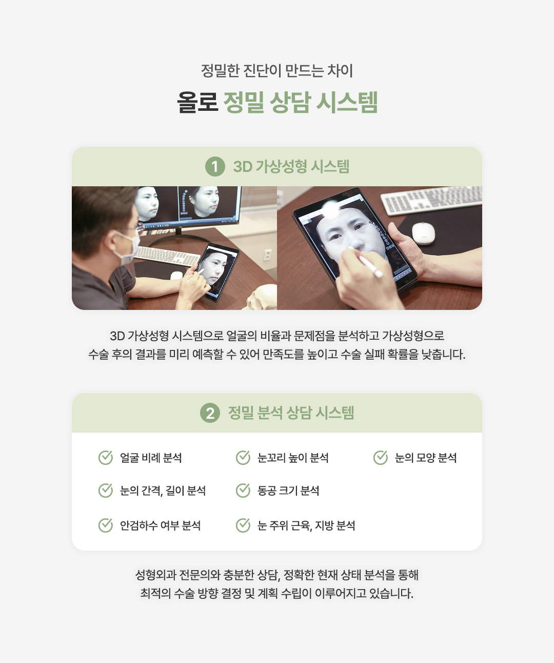 올로 정밀 상담 시스템 안내